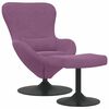 vidaXL Olas krēsls ar pufu Violeta Samts