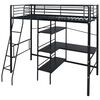 vidaXL Gulta ar matraci Melna 200 x 90 cm Metāls