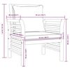 vidaXL 3-osaline aiamööbli komplekt patjadega, akaatsiapuit