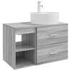 vidaXL Vannas istabas mēbeļu komplekts 2 pcs Pelēks Sonoma