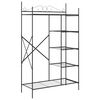 vidaXL Atvērts skapis ar plauktu Melna 104,5 x 45 x 172 cm Tērauds