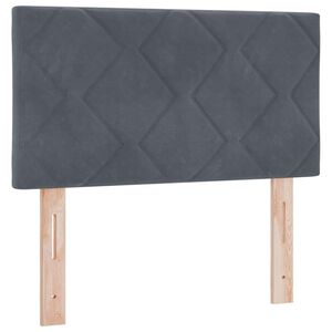 vidaXL Galvgalis Tum&scaron;i pelēks 80 cm Samts