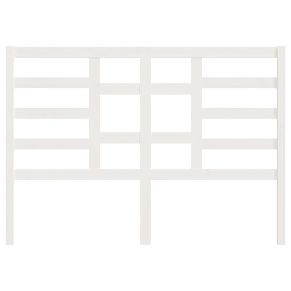 vidaXL gultas galvgalis, balts, 166x4x104 cm, priedes masīvkoks