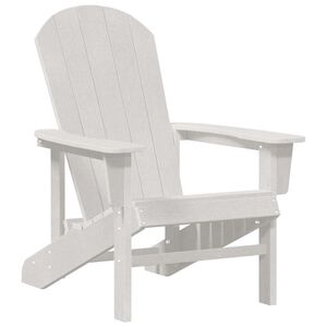 vidaXL Adirondack krēsls Balts HDPE