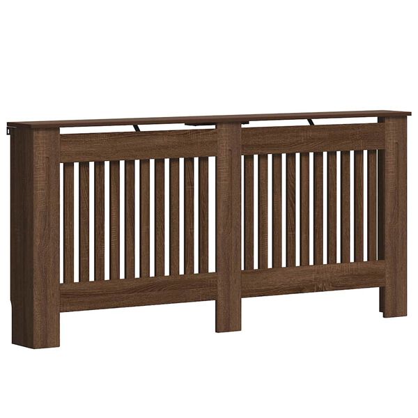 vidaXL Radiatora Vāks brūna ozolkoka 172x19x81,5cm Inženierijas koks