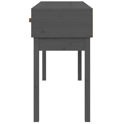 vidaXL konsoles galdiņš, pelēks, 114x40x75 cm, priedes masīvkoks