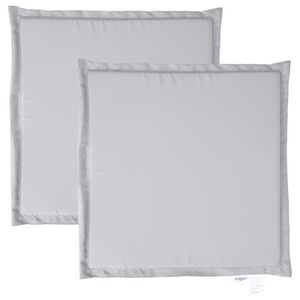 vidaXL dārza sēdekļu paliktņi 2 gb. gai&scaron;i pelēks 45x45x2 cm kvadrāta