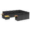 vidaXL Patio Sofa Set 11-vietīgs Black