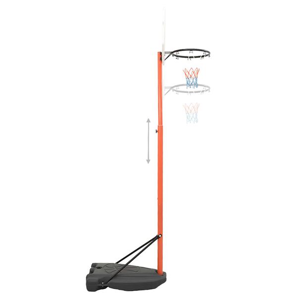 vidaXL basketbola komplekts, regulējams 180-230 cm, pārvietojams