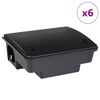 vidaXL Peļu slazdi 6gb Melns 23x19x9,5 cm