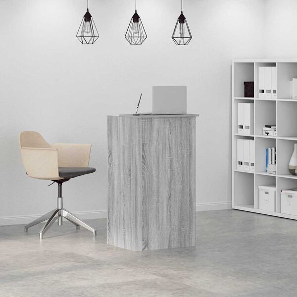 vidaXL Recepcijas galds Pelēks Sonoma 55x50x103,5 cm inženierijas koks