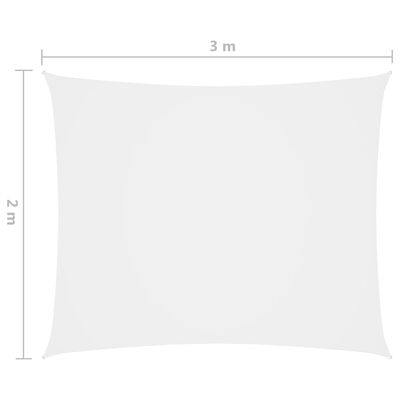 vidaXL saulessargs, taisnstūra, 2x3 m, balts oksforda audums