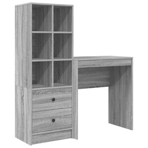 vidaXL Galds Pelēks Sonoma 115,5 x 40 x 127 cm 2 gab.