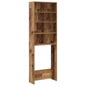 vidaXL Veļas ma&scaron;īnas skapis Old Wood 64x24x190 cm