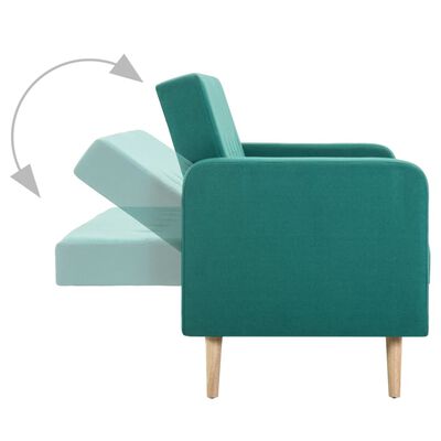 vidaXL dīvāns, zaļš audums