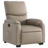 vidaXL elektrisks atpūtas krēsls paceļams kapučīno krāsas mākslīgā āda