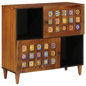 vidaXL Puse Valriekstu koks 80 x 33 x 75 cm Cieta mango koksne