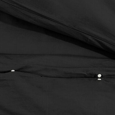 vidaXL gultasveļas komplekts, melns, 220x240 cm, viegla mikrošķiedra