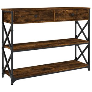 vidaXL konsoles galdiņ&scaron;, koka krāsa, 100x28x75 cm , inženierijas koks