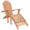 vidaXL Dārza Adirondack krēsls ar kāju balstu Dabiska Ciets tek&scaron;a koks