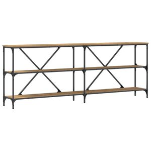 vidaXL Konsoles galds Mākslīgā ozola 200 x 30 x 75 cm