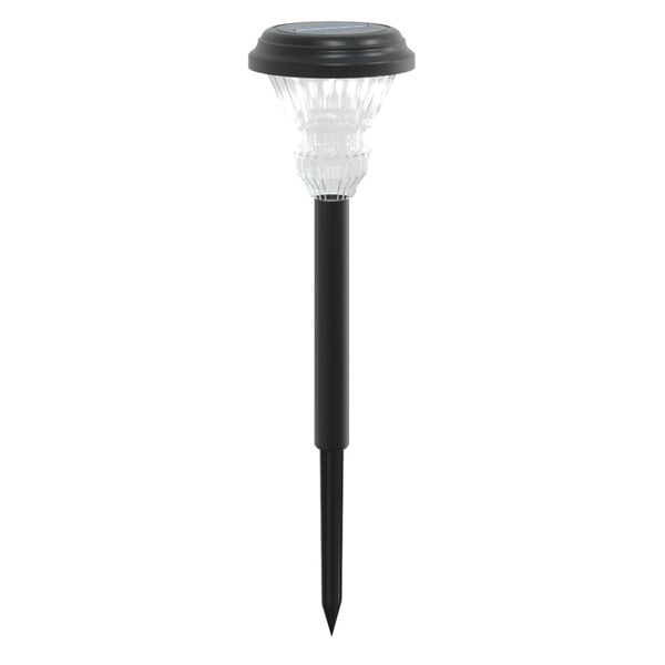 vidaXL solārās ceļa lampas ar mietiņiem, 12 gab., balta