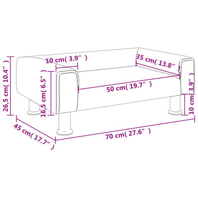 vidaXL bērnu dīvāns, rozā, 70x45x26,5 cm, samts