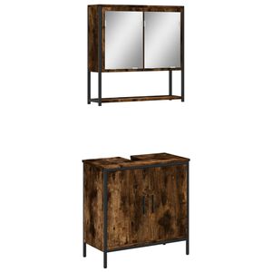 vidaXL 2-daļīgs vannasistabas mēbeļu komplekts, inženierijas koks