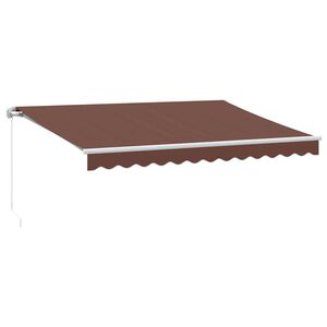 vidaXL izvelkama markīze ar LED, manuāla, 300x250 cm, brūns