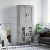 vidaXL augstais skapis, pelēks, 69,5x34x180 cm, inženierijas koks