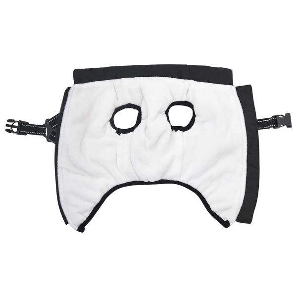 vidaXL Suņu mētelis Melna L40 Fleece un Poliesters