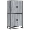 vidaXL Augstā dēlis pelēka ozolkoka 68x35x139 cm Inženierijas koks