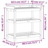 vidaXL stādī&scaron;anas galds ar plauktiem, 82,5x45x86,5 cm, egles masīvkoks