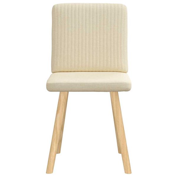 vidaXL virtuves krēsli, 2 gab., krēmkrāsas audums