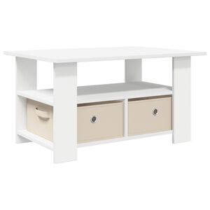 vidaXL Kafijas galdiņ&scaron; Balts 77 x 55 x 42 cm Inženierijas koks