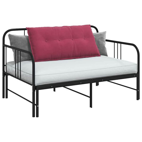 vidaXL Atpakaļ spilvens Vīna sarkans 100 x 50 cm Korduroja audums