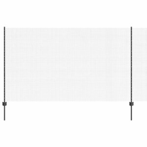 vidaXL Metināts žogs ar stabiem 10 x 1,4 m PVC pārklāts tērauds Pelēka