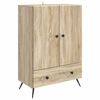 vidaXL Puse Sonomas ozols 66 x 34,5 x 95 cm Inženierijas koks