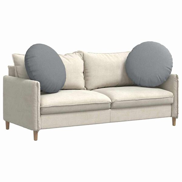 vidaXL Sēdvietas spilventiņi 2 pcs Gai&scaron;i pelēks &Oslash;80 x 29 cm audums