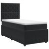 vidaXL Kontinentālā gulta ar matraci Melns 80 x 200 cm Samts