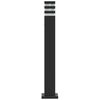 vidaXL āra zemes lampas, 3 gb., melns, 80 cm, alumīnijs
