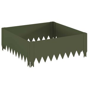 vidaXL Zāliena Apmale 60 x 60 x 20 cm Tērauds Olīvu zaļ&scaron;