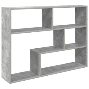 vidaXL Sienas plaukts Pie sienas Betona pelēks 95 x 20 x 69,5 cm
