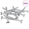 vidaXL Koka skrūves 12 gab. Sudraba M6 x 70 mm Tērauds