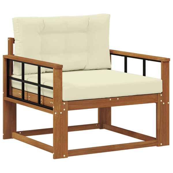 vidaXL Āra vidējā dīvāns Cietā akācijas koks Dabiska