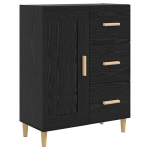 vidaXL Puse Melns ozols 69,5 x 34 x 90 cm Inženierijas koks