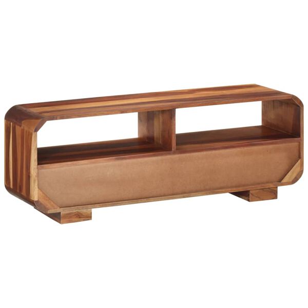 vidaXL TV skapītis, 110x30x40 cm, akācijas masīvkoks