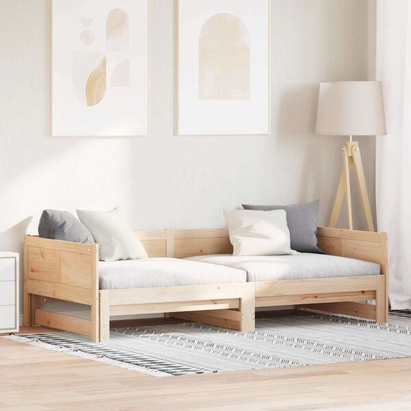 vidaXL Izvelkamais dienas gultas Brūna 203,5 x 184 x 56,5 cm