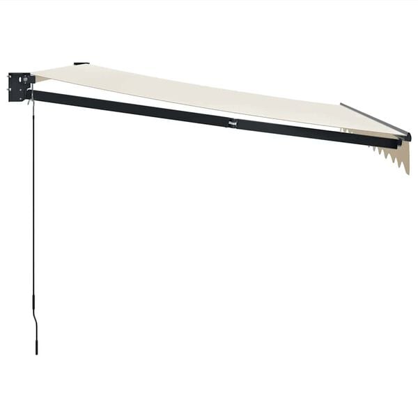 vidaXL izvelkama markīze, krēmkrāsas, 3x2,5 m, audums, alumīnijs