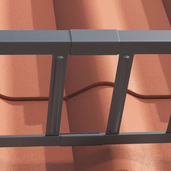 vidaXL Jumta sniega aizsargs Antracīts 100 x 2,5 x 20 cm Tērauds